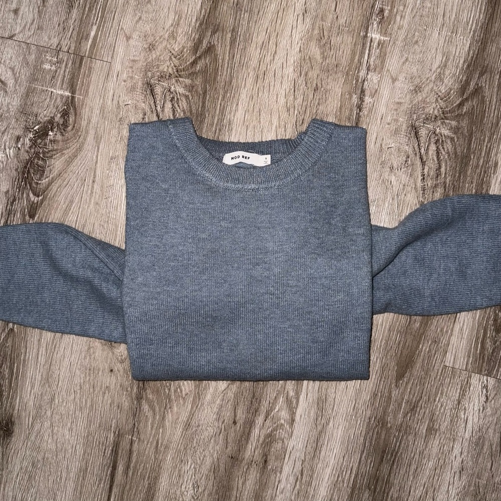 Mod Ref Crewneck Pullover Sweater Blue size Small